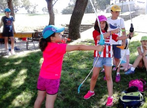Actividad de tiro con arco en el Balneario de Ledesma