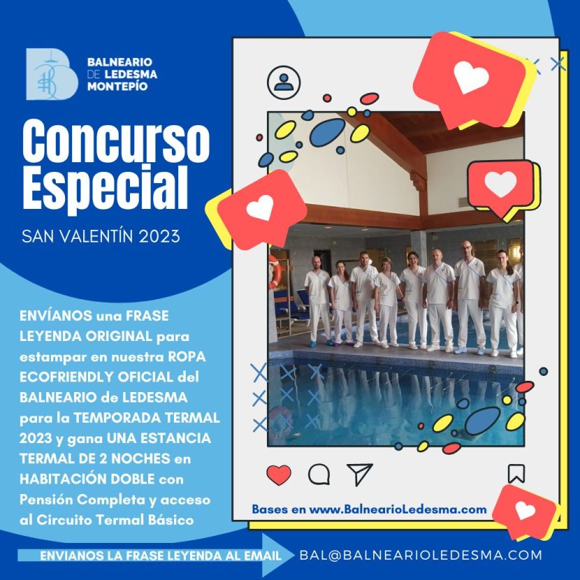 Concurso San Valentín💙 dinos una frase leyenda para nuestra ropa oficial ecofriendly Temporada`23 y gana 2 noches de estancia
